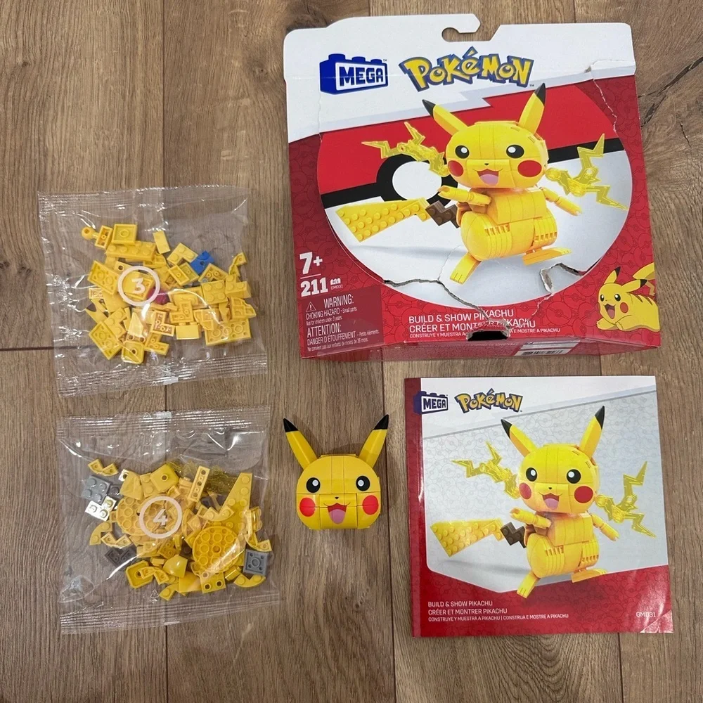MEGA Pokemon Build & Show Pikachu Building Set - 211 pcs